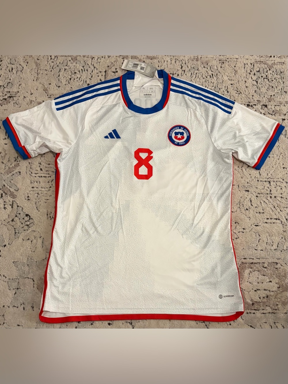 Adidas Authentic Chile Team 2022/23 Arturo Vidal #8 Away IC5179 Jersey Men’s XL
